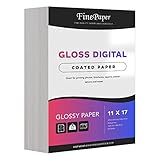 Gloss Digital Paper – Perfect for Color Laser Printing, Design Proposals, Flyers, Brochures | 11 x...