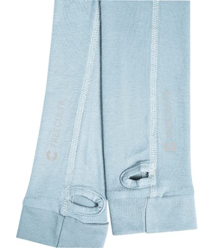 Image of Freecultr Women Breathable Bamboo Cotton Antibacterial Arm Sleeves with Built-in Gloves | Soft, Sweat-Wicking & Skin-Friendly