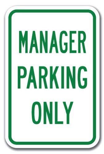 Cartello Metallo 'Manager Parking Only' 20x30 Cm - Targa In Alluminio Per Esterni, Decorazione Parete Cortile - 2