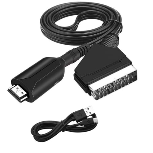 CEAoki HDMI ���� SCART�o�� HDMI to SCART �ϊ� USB�P�[�u�� �t�� HDTV Monitor Projector Sky and Blu-ray �J���� DVD�p HDMI����SCART�ւ̃R���o�[�^�[