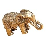 Statua di elefante della ricchezza: la statuetta di elefante in ottone ha una superficie liscia senza sbavature, con una sensazione di mano confortevole, statua di elefante della ricchezza fortunata