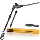 Cordless Pole Hedge Trimmer Compatible with Dewalt 20V MAX Battery, 18-Inch Dual Action Blade, Sectional Extension Pole with 16 FT Reach, 135° Adjustable Head (Bare Tool Only)