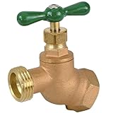 Eastman Heavy-Pattern Female No-Kink Hose Bibb, 3/4 Inch FIP Connection, Brass Plumbing Fitting, 48625