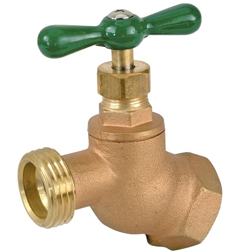 Eastman Heavy-Pattern Female No-Kink Hose Bibb, 3/4 Inch FIP Connection, Brass Plumbing Fitting, 48625