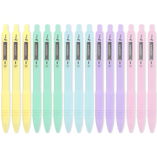 Zebra Z-Grip Smooth Kugelschreiber – 12er Pack Mit 1,0 Mm Feder – Schwarze Tinte & Bunte Designs