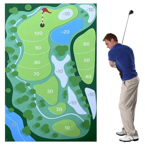 Jeux de golf enfants adultes avec grand tapis de cible et sac inclus