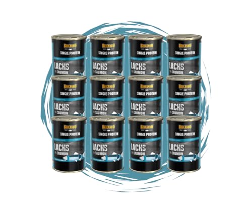 Belcando Single Protein Lachs 12x400g - reines Nassfutter ohne Zusätze – ideal bei Futterunverträglichkeiten, im praktischen Sparpaket.