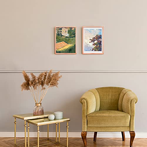 Kinlink 12X16 Picture Frames Rose Gold, Photo Frames With Plexiglass For Picture 11X14 With Mat Or 12X16 Without Mat, Composite Wood Picture Frames For Table Top And Wall Mounting - Set Of 2 #TOP2