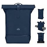 NACHHALTIGES MATERIAL: Der elegante Tagesrucksack für Damen und Herren ist hergestellt aus recycelten PET-Flaschen und Teil unserer Eco-Series. Ob als täglicher Fahrradrucksack, Schulrucksack oder als Business Tasche, unser Rolltop ist ein Allrounder für Frauen und Männer gleichermaßen.