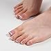 Misssix French Tip Press on Toe Nails, French Square Toe Nail Tips, Soft Gel False Toenail, Acrylic Soak off Fake Toe Nails for Women Nail Art DIY 15 Sizes
