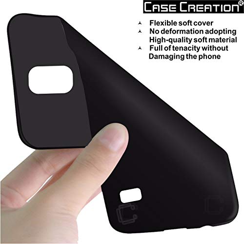 Image of Case Creation for Samsung Galaxy S5 2014 Back case, Samsung Galaxy S5 Slim Flexible Smart Look case with 360 Camera All Angle Protection (Pure Black)