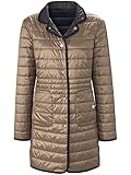 Schließt mit Druckknöpfen Basler Steppjacke zum Wenden mit Stehkragen in Caramel