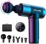 【5 einstellbare Geschwindigkeiten und 6 austauschbare Massageköpfe】: MILcea Massagepistole Mehrfrequenz-Vibrationsdesign, 5 einstellbare Geschwindigkeiten, aller Muskelentspannungen gerecht zu werden. 6 unterschiedlich geformte Massageköpfe:Sphärischer Kopf: große Muskelgruppe, kleiner runder Kopf: Oberschenkel, Wade;Flacher Kopf: wird an jedem Körperteil verwendet;Gabelkopf: für Wirbelsäule Hals;Standardball: Wird für Gelenke, tiefe Gewebe Triggerpunkte verwendet.Baumkopf: Für Schulter.
