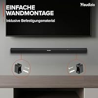 Audizio SB100 5.1 Soundsystem - TV Soundbar mit Subwoofer, 180 Watt, Bluetooth 5.3, Heimkino Soundsystem mit 2 Surround Lautsprecher, HDMI ARC, Optisch, 97cm Soundbar für TV Geräte, Fernbedienung – Ansicht 9