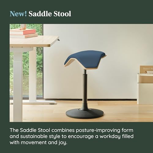 Branch Saddle Stool - Height-Adjustable Active Seat with Ergonomic Design, Recycled Polyester Fabric, Wobble Stool Supports Movement in All Directions, Home & Office Stool - ILOA Plus Pacific - Thumbnail 5