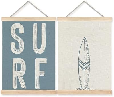 BearCake Surfboard Canvas Wall Art Set