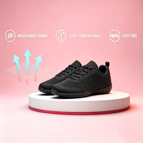 Image of Youth Cheer Shoes Girls White Cheerleading Shoes Dance Athletic Training Breathable Fabric Dancing Lightweight Competition Comfortable Sport Kids Girls Cheer Sneakers
