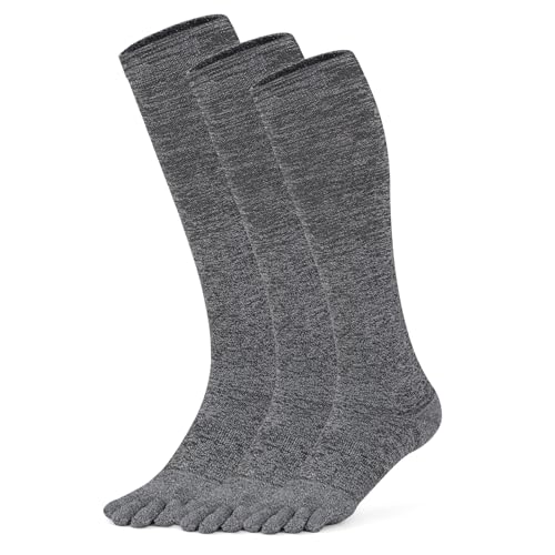 Image of Knee High Compression Socks Coolmax Toe Socks Moisture Wicking Graduated Support for Running,Travel,Flight