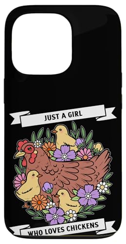 Just A Girl Who Loves Chickens �ʔ����_��̓��� �X�}�z�P�[�X iPhone 13 Pro �p