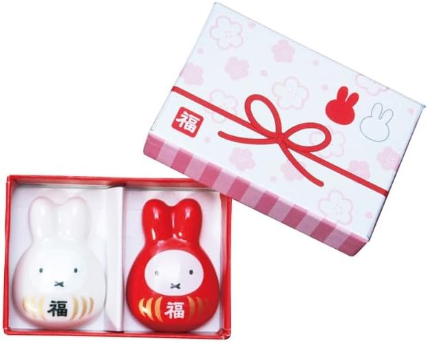 Miffy Fukudaruma 209773 Red and White Chopsticks Rest Set