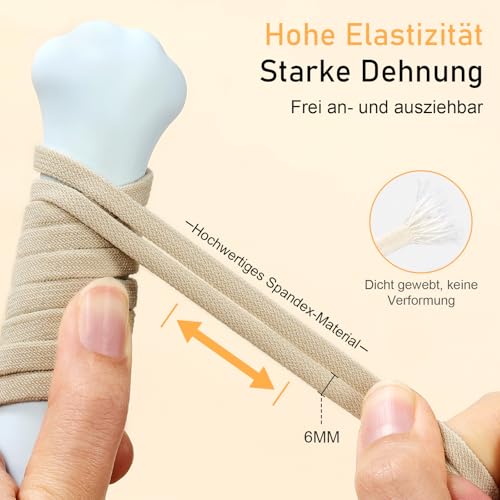 Stepace 2 Paar Elastische Schnürsenkel ohne Binden - 6mm Flache Gummibänder mit Kapselverschluss, Schnellschnürsystem für Sneaker & Sportschuhe, No Tie Laces Kinder Erwachsene Schwarz 120