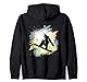Cooler Snowboarder in den Bergen mit Snowboard im Winter Kapuzenjacke