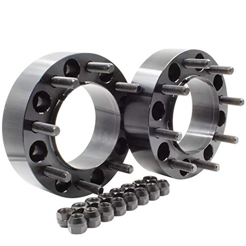 Wheel Accessories Parts Set of 2 Wheel Spacer Adapter 8x170 to 8x170 Hub Centric 124.9 Center Bore/Hub Bore M14x1.5 Thread Fit Ford F250 F350 Excursion 2 Inch Thick