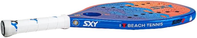 Blue Sirf 2 Sexy Brand Beach Tennis Paddle - High-Performance G-Carbon, Mid Soft EVA Core, Lightweight Racket, Optimal Power & Control, Beginner to Advanced Players