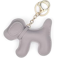 #D Gray Dog Bag Charms