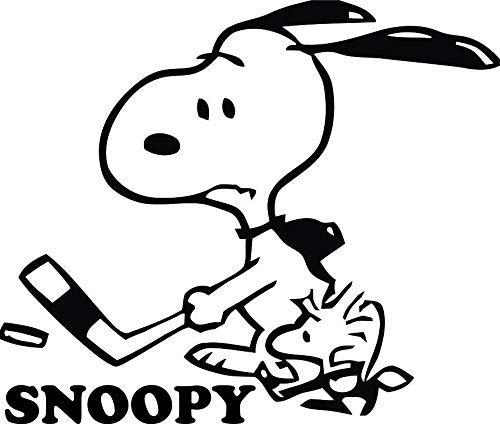 Amazon Com Snoopy Charlie Brown Peanuts Wall Decals For Kids Bedroom Snoop Dog Boys Room Decor Vinyl Art Stickers Decal Childrens Rooms Cartoon Character Fun Look Ice Hockey Sports Size