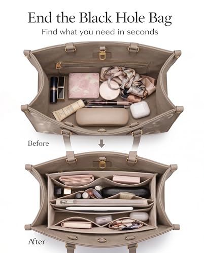 Purse Organizer Insert, Water-Resistant Bag Insert with Paper-Like Fabric — view 4