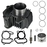 waltyotur Cylinder 80cc Piston Gasket Rebuild Kit 55X-11610-00-00 Replacement for Yamaha YFM80...