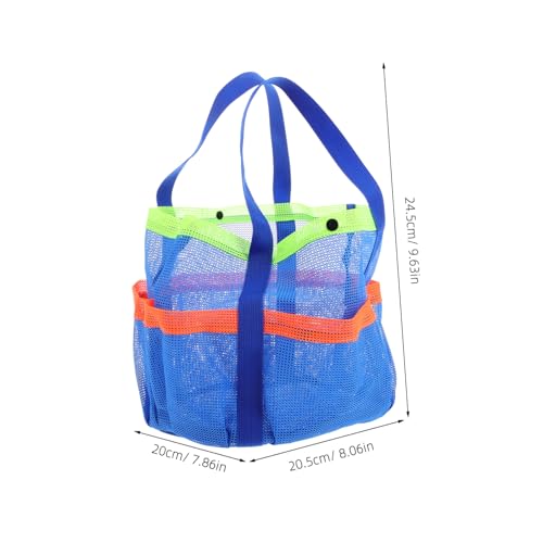 Happyyami Multi-Pocket Mesh Beach Bag Sandproof Waterproof Swim Tote Foldable Handbag for Boys and Girls and Adults for Pool Travel and Family Outings2