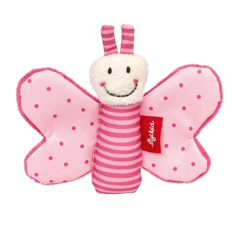 Sigikid RedStars 42834 Jouet à saisir en forme de papillon avec feuille ondulée : Grip, découvrir, jouer, pour bébé dès la naissance, référence 42834,...