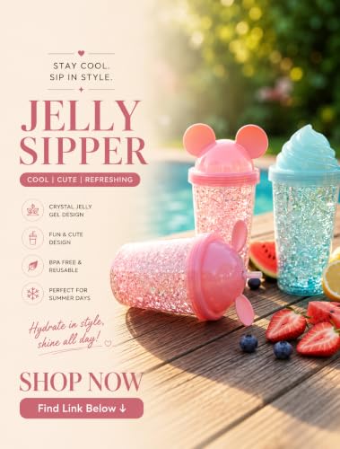 Image of Premium Jelly Sipper Cup with Straw | 500ml BPA-Free Reusable Glitter Drinking Tumbler | Leakproof Water Bottle