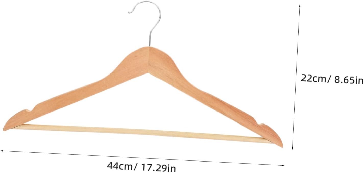 DECHOUS 10pcs Wooden Suit Hangers Heavy-Duty Multifunctional Hangers for Clothes Drying Non- Design for Jackets Coats and Suits Closet Organization
