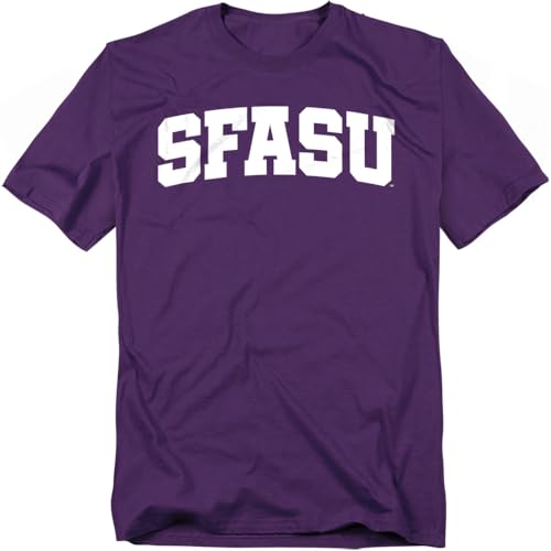 LOGOVISION Stephen F. Austin State University School Name Arch Unisex Adult T Shirt, Purple, Small
