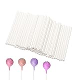 Lollipop Sticks, 200PCS White Paper Lollipop Sticks 6 Inch Lollipop Treat Sticks Sucker Stick for Ch