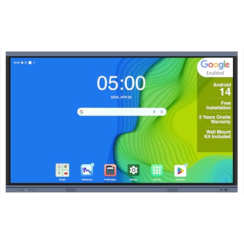 Image of BIG VUE Pro 65 Inch Android 14 Smart Interactive Flat Panel Digital Board - All in 1, 8 GB RAM 128 GB ROM, Ai-Copilot, Multitouch Screen Display for Teaching, Classroom & Office Use
