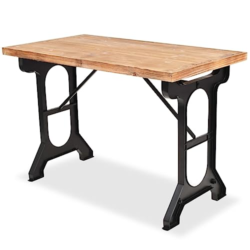 RMIHSJG Esstisch Massivholz Tanne Speisetisch Dinner Table für Küche 122x65x82 cm