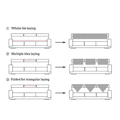 Nuanyi Vintage Lace Suede Couch Cover Plush Sofa Slipcover, Winter Sofa Cover Back Towel Sofa Cover Pet Protector-Gray 35X83Inch+6Inch #TOP6