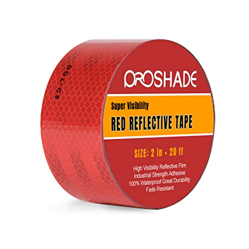 MIKING Reflective Tape, DOT-C2 Safety Tape High Viscosity, Self-Adhesive, Waterproof, Fade Resistant,Durable Conspicuity Reflector Tape for Car Truck Trailer (30 Feet, Red)