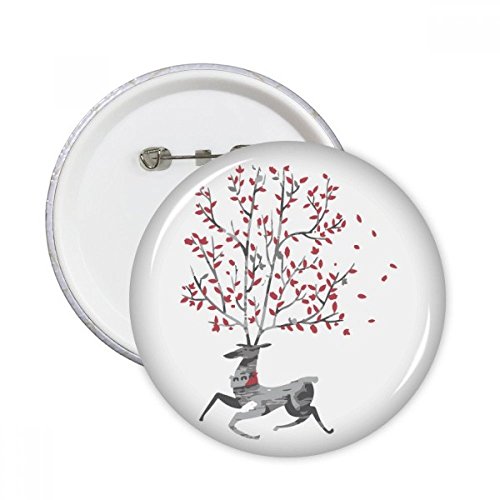 Badge Noël renne pour décorer les vêtements de fête en famille lot de 5