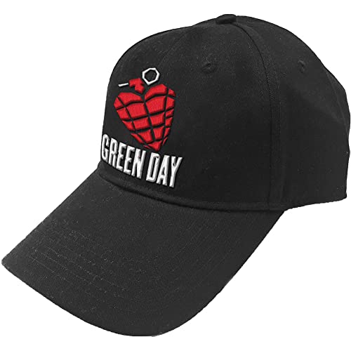 Rock Off Green Day Casquette De Baseball Grenade Band Logo Nouveau Officiel Noir Unisex Size One Size