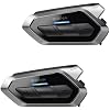 Sena 50R 3-Button Motorcycle Bluetooth Headset w/Sound by Harman Kardon Integrated Mesh Intercom System Premium Microphone & Speakers, Dual Pack