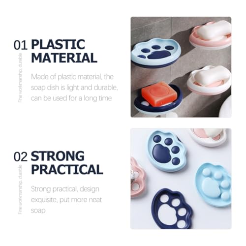 Porte-savonnette plastique égouttoir pratique support savonnette 4pcs - 6