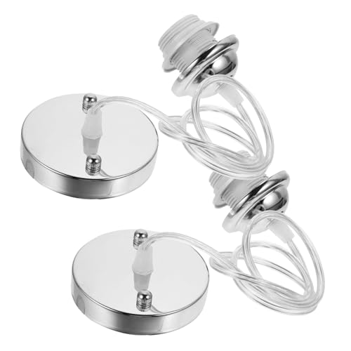 NOLITOY 2pièces Support De Plafonnier Pour Lustre Douille Métallique Avec Câble De Adaptateur De Suspension Pour Abat-jour