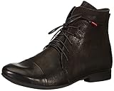 wechselbare Einlagen THINK! Damen Guad chromfrei gegerbte Leder gefütterte Stiefelette, 0000 SCHWARZ, 41 EU