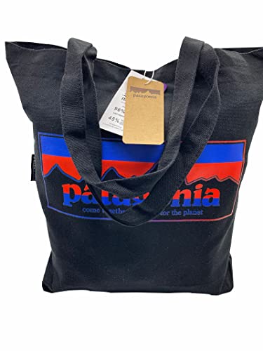 [パタゴニア] トートバッグ バッグ レディーストートバッグ メンズショルダーバッグ 布製 コットン トートバッグ Mini Tote トートバッグ エコバッグ (ブラック)