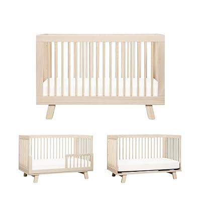 Babyletto Hudson 3-in-1 Convertible Baby Crib ,Washed Natural
